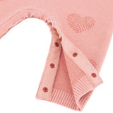 DEUX PAR DEUX BABY KNITTED JUMPSUIT - HEARTS