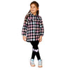 DEUX PAR DEUX LONG PLAID FLANNEL - PINK & BLACK