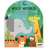 WILD WORLD - COLOURING BOOK WITH STICKERS