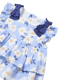 MAYORAL BABY BLUE SHORT SET - FLOWER PRINT