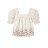 MAYORAL TWEEN BLOUSE - EMBROIDERED CREAM