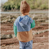 SOURIS MINI BABY SET - BLUE COLOUR BLOCK HOODIE