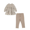 MAYORAL BABY DRESS SET - BEIGE FLOWERS