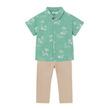 MAYORAL BABY DINO BUTTON UP CHINO SET