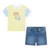 MAYORAL BABY NEON DENIM SHORT SET