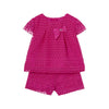 MAYORAL BABY TWO PIECE GUIPURE SET - PINK