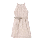 MAYORAL TWEEN JACQUARD BELTED DRESS