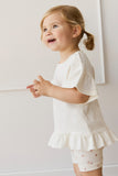 Jamie Kay - Organic Cotton Everyday Bike Short - Simple Flowers Egret