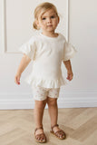 Jamie Kay - Organic Cotton Everyday Bike Short - Simple Flowers Egret