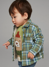 MAYORAL BABY LINED OVERSHIRT - GREEN PLAID