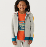 HATLEY ATHLETIC ZIP UP HOODIE - GREY