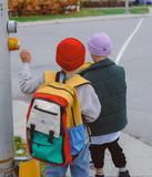 HEADSTER COLOURBLOCK SCHOOL BACKPACK - BLUE ATOLL