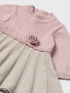 MAYORAL BABY PLEATED TRICOT DRESS