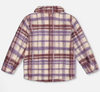 DEUX PAR DEUX ZIP FRONT SHERPA PLAID OVERSHIRT SHACKET