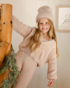 RYLEE + CRU FUZZY CARDIGAN - BLUSH