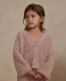 RYLEE + CRU FUZZY CARDIGAN - BLUSH