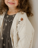 RYLEE + CRU BOXY CARDIGAN - WINTER FLORAL EMBROIDARY