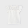 MAYORAL BETTER COTTON LACE SHIRT- WHITE