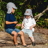 CALIKIDS GROW WITH ME BEACH HAT - GREY