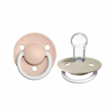 BIBS GLOW ONE SIZE PACIFIER DE LUX SILICONE 2PK VANILLA/BLUSH