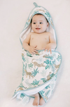 LOULOU LOLLIPOP HOODED TOWEL SET - WHALES