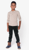 APPAMAN ALLDAY HENLEY LONG SLEEVE TAUPE