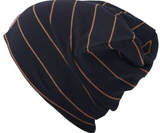 L & P APPAREL BOSTON BEANIE - BLACK & CARAMEL