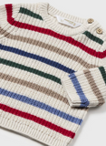 MAYORAL BABY STRIPED SWEATER + LINED DENIM SET