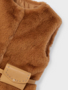 MAYORAL FAUX FUR VEST WITH BELT