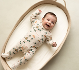 COCCOLI BABY MODAL ZIPPER FOOTIE - BEIGE FARM