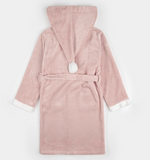 PETIT LEM PINK PLUSH HOODED ROBE