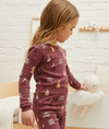 PETIT LEM PRINCESS PRINT MERLOT PJ SET