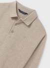 MAYORAL KNIT POLO LONG SLEEVE SHIRT - SAND