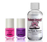 PIGGY PAINT GIFT SET - 2 MINI POLISHES & REMOVER