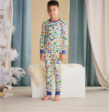 HATLEY FALALA COTTON PAJAMA SET - BLUE