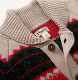 HATLEY HOLIDAY ELKS SHAWL COLLAR CARDIGAN