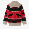 HATLEY HOLIDAY ELKS SHAWL COLLAR CARDIGAN