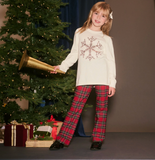 HATLEY RED PLAID FLARED PANT