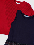 MAYORAL SWEATER + DRESS - RED