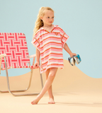 HATLEY PINK STRIPES HOODED COVER-UP