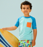 HATLEY BLUE SHORT SLEEVE RASH GUARD