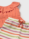 MAYORAL BABY CROCHET TROUSERS AND TOP SET - CARROT