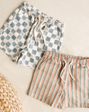 RYLEE + CRU BOARDSHORT - COASTAL CHECK