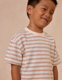 RYLEE + CRU RELAXED TEE - GRAPEFRUIT STRIPE