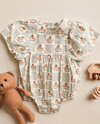 RYLEE + CRU KALEA ROMPER - GARDEN GRID