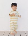 QUINCY MAE BABY TERRY TEE SET - YELLOW STRIPE