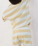 QUINCY MAE BABY TERRY TEE SET - YELLOW STRIPE
