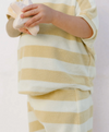 QUINCY MAE BABY TERRY TEE SET - YELLOW STRIPE