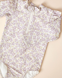 QUINCY MAE BABY BYRON RASH GUARD - PURPLE FLOR