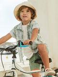 MAYORAL TROPICAL PRINT SHIRT - DARK LAUREL